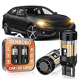 SENROBO 7440 LED Bulb Fit for Honda Civic 2012-2021 Sedan(Front)&1996-2022 Sedan(Rear) Amber Turn Signal Light Bulb, 32W 800% Brightness, No Error 7440NA LED Blinker Light Bulbs, Pack of 2
