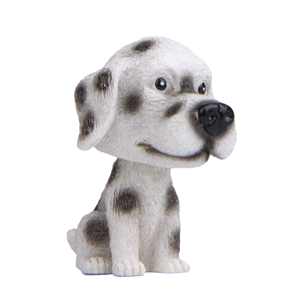VOSAREA Resin Nodding Dog Car Ornament with Shaking Head, Cute Dog Dashboard Decoration for Car Interior and Home Display, for Family and Colleagues