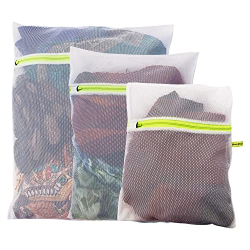 Image of 5 Pcs (S2 /M2 /L-1) Mesh Laundry Washing Bags With Premium Rust Free Zipper, Store Dirty Clothes, Washing Bags For Laundry, Blouse, Bra, Hosiery, Lingerie, Stocking, Jeans