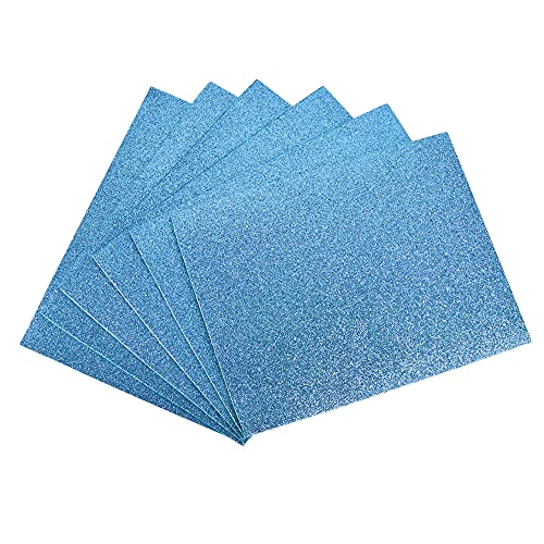 Goma EVA azul de 2 mm con purpurina para manualidades infantiles sin desorden de brillo 2