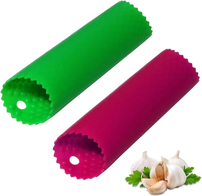 Sinnsally Garlic Peeler Skin Remover Roller Keeper,Easy