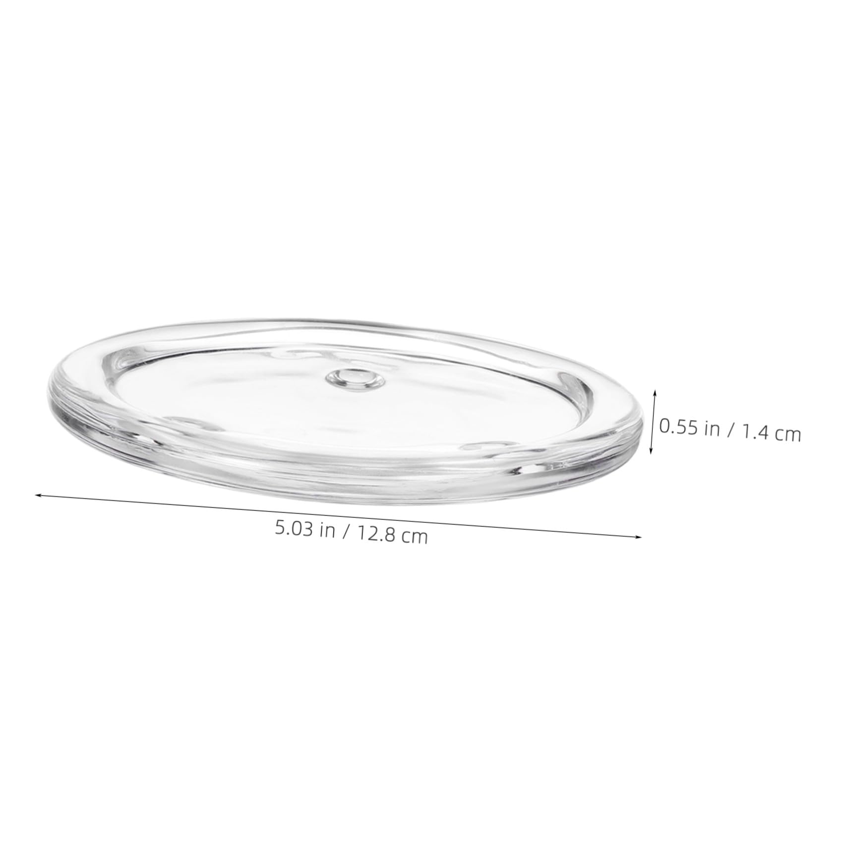 Garneck 6 Piezas Plato Redondo para Velas de Vidrio Transparente para Mesa
