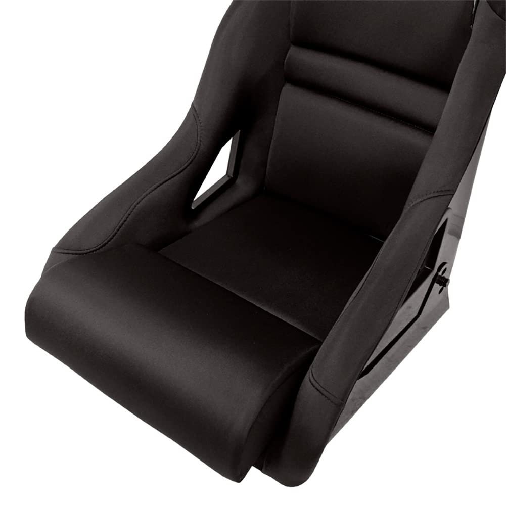 AUTO-STYLE Siège baquet 'BS8' - Noir - Dossier fixe en polyester - incl. glissières