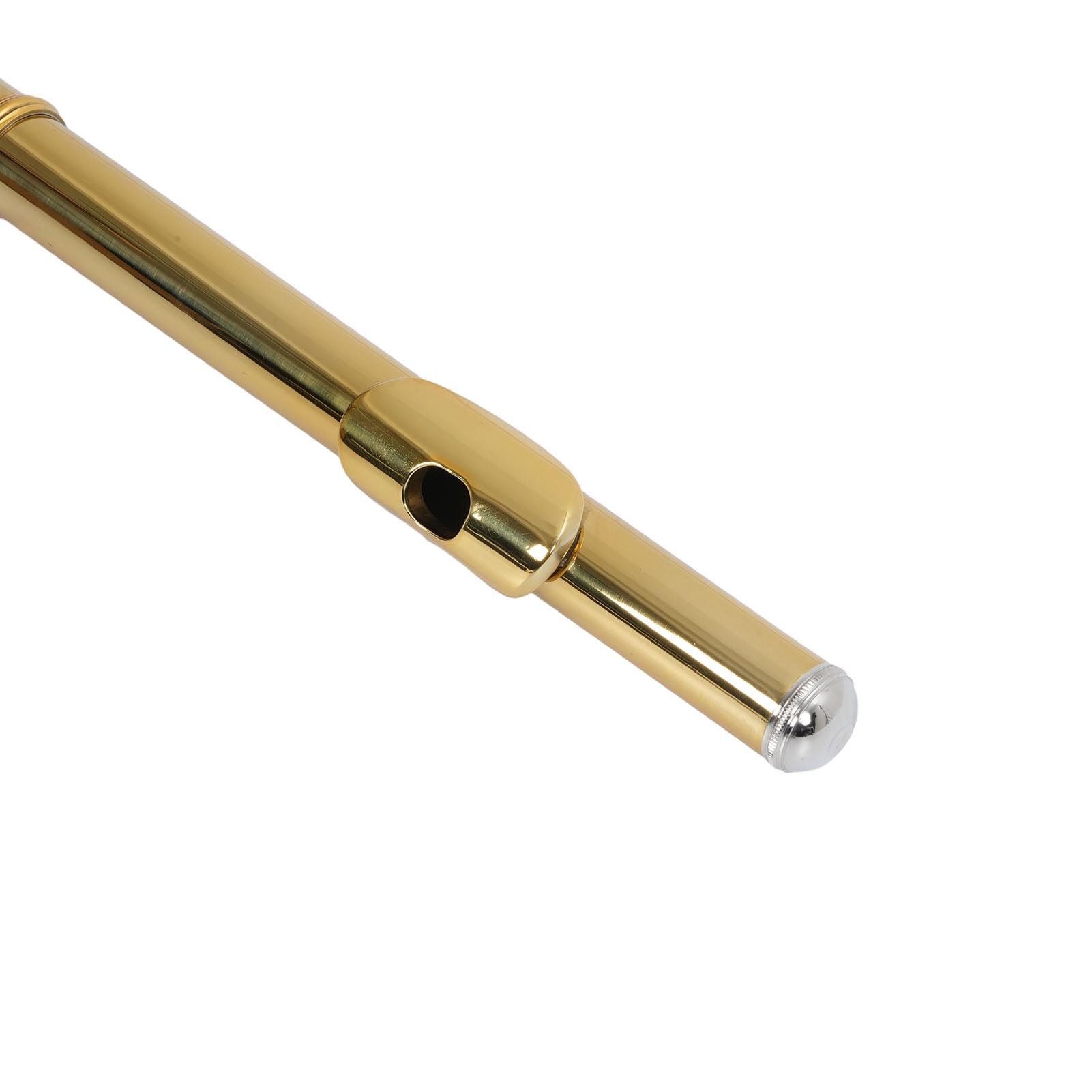Yctze Flauta C de Latón de 16 Teclas, Flauta Pulida a Mano con Capa Protectora, Estuche y Kit de Limpieza, Instrumento Musical para Estudiantes Principiantes