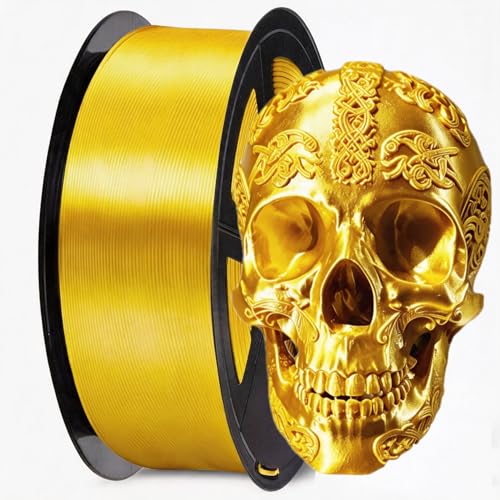 Image of Silk PLA 3D Printer Filament 1.75mm Filajoy3D 3D Printing Filament 1KG Dimensional Accuracy + /- 0.03mm for Most FDM 3D Printers Gold