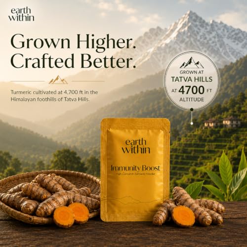Image of Immunity Boost Turmeric Curcumin Drink Mix with Tellicherry Black Pepper, 30 Sachets | Up to 7.5% Natural Curcumin | Anti Inflammatory Supplement for Daily Immunity & Joint Support | No Preservatives