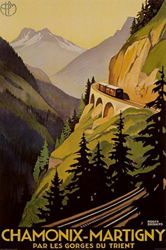 (24x36) Roger Broders Chamonix Martigny Vintage Ad Art Print Poster Collections Poster Print by Roger Broders, 24x36