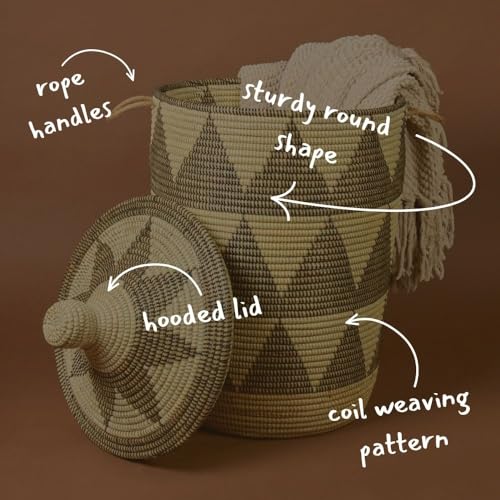 Tall-Large-Decorative-Wicker-Storage-Basket-with-Lid-Laundry-Hamper-Blanket-Storage-Toys-Bin-Clothes-Holder-Boho-Style-Black-Beige
