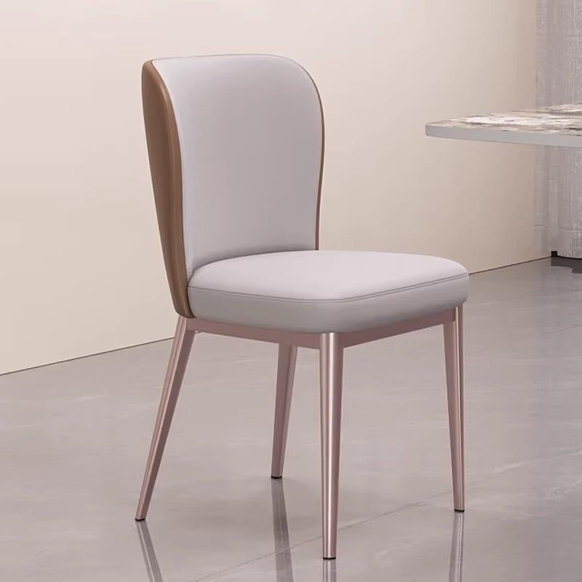 Chaises de salle à manger en cuir et dossier rembourré haute densité