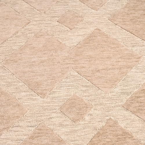 Image of Restoration and Renovation Abstract Collection Handmade Wool Area Rug - Durable for High Traffic, Contemporary Design for Living Room, Bedroom, Dining Room Decor (ABST C, 5' x 8')