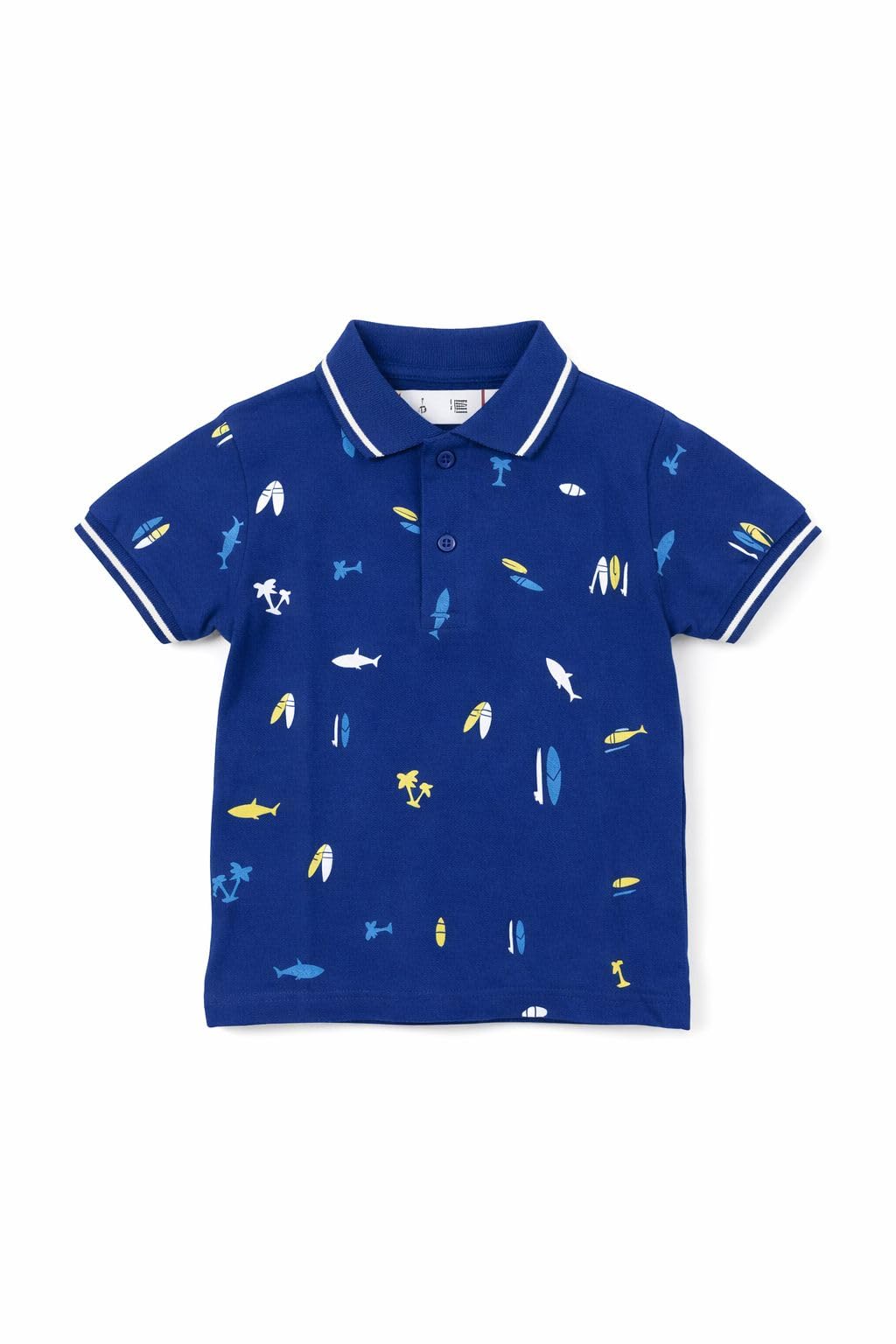 Premium Soft Cotton Kids Polo T-Shirt – Cute Car Print Half Sleeve Summer Wear for Baby Boys & Girls Breathable & Comfortable-image-0