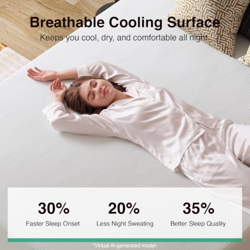 Image of Novilla 14 Inch California King Size Memory Foam Mattress, Upgraded Support
