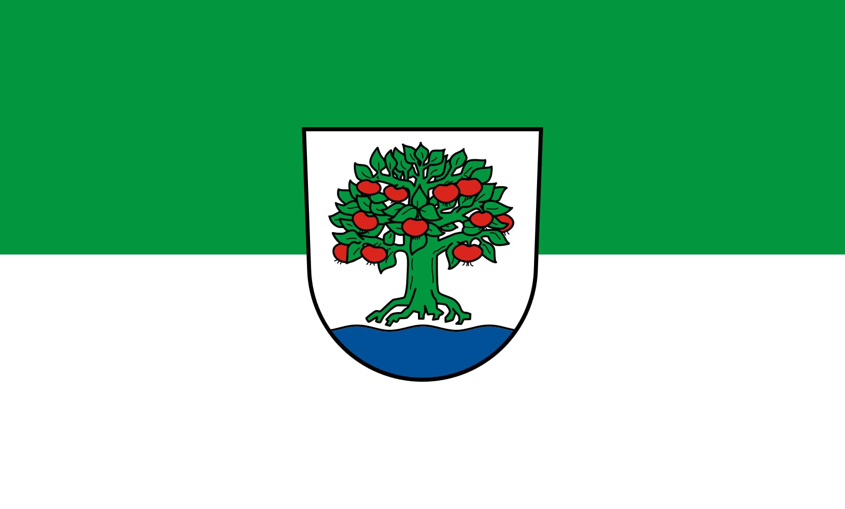 Drapeau Affalterbach paysage de 1.35m² grand format pour mât extérieur