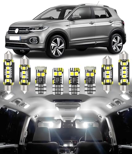 Kit d'éclairage LED intérieur pour voiture blanc 6000K 8 pièces pour VW Taigo