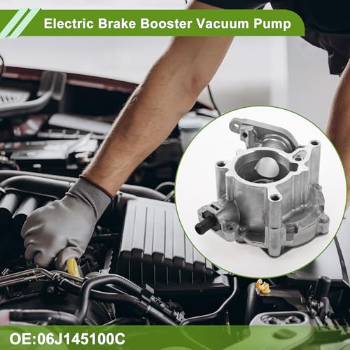 Bomba de vacío para frenos No. 06J145100C, bomba de vacío para motor para Audi A4 2010-2016, aleación de aluminio, tono plateado, 1 unidad miniatura 3