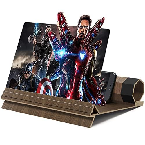 Lupa de pantalla de 18 pulgadas para smartphone, teléfono móvil, expansor de pantalla 3D para películas, videos y juegos, soporte plegable para teléfono con amplificador de pantalla B2, gris