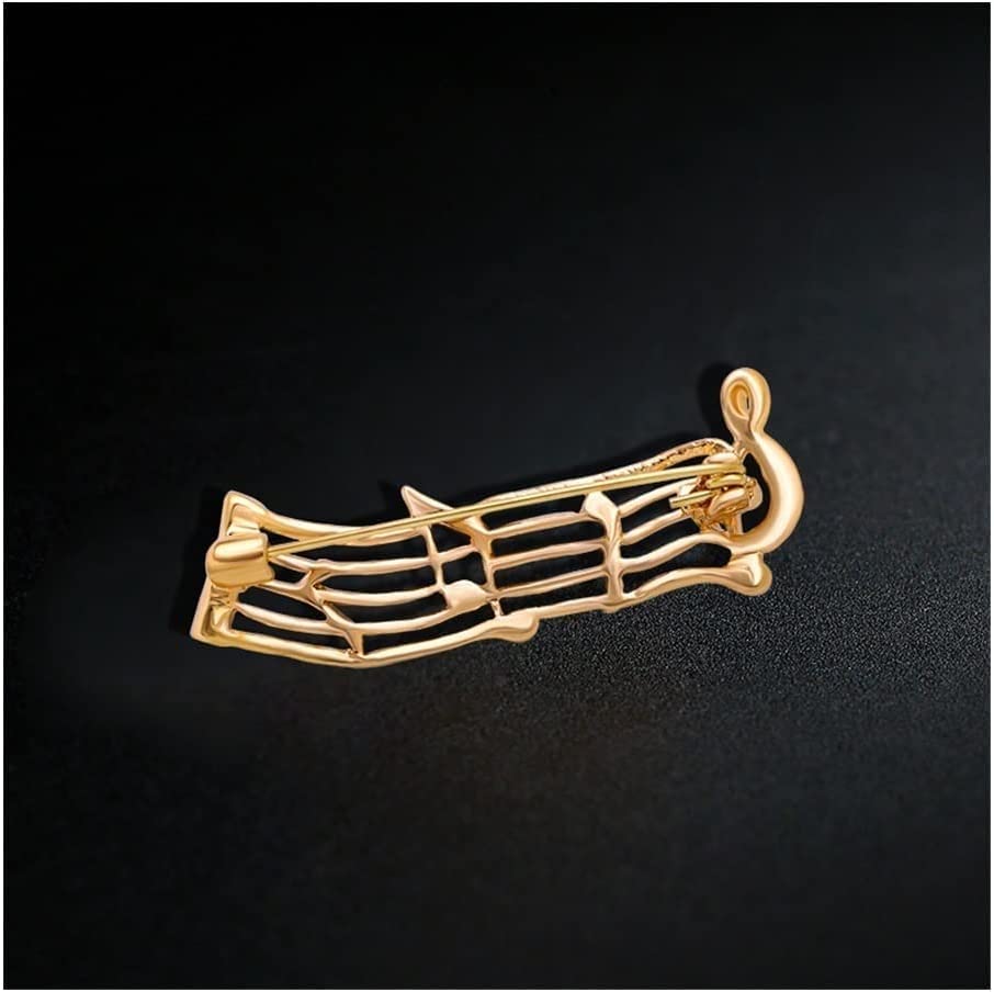 Spilla in metallo con nota musicale for donna uomo strass Happy Song spilla classica for feste da ufficio Spille da regalo for donna