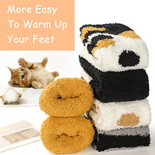 Clothirily Fuzzy Socks for Women - Winter Fluffy Sock Womens, Funny Cute Animal Socks Soft Slipper Sock for Women2
