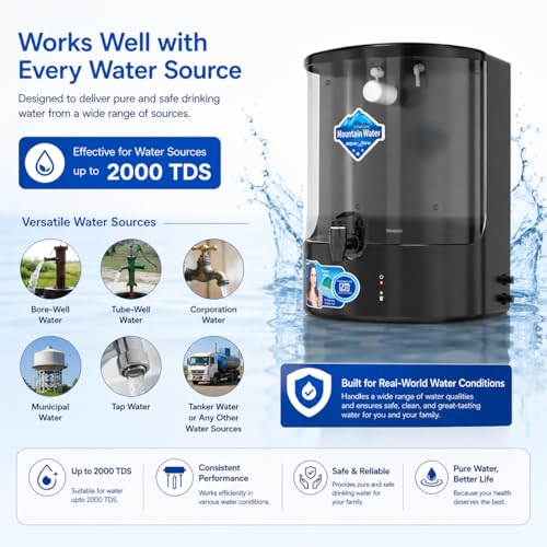 Image of AQUAULTRA Copper +Zinc+ Alkaline 9-L Ro+Uv Best Purifier For Home (Black (Standard))