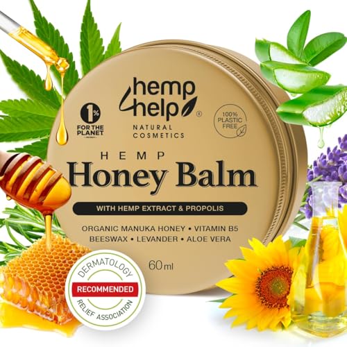Bálsamo Curativo con Vaselina, Miel de Manuka y Cáñamo - Recomendado por Dermatólogos, Ecológico, Sin Plástico, 60ml