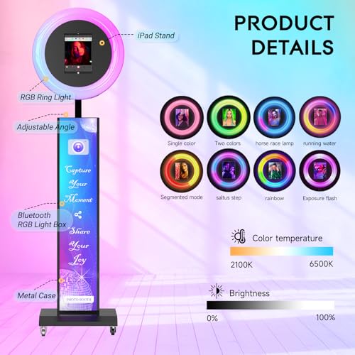 OHYEAHSPIN iPad Photo Booth with RGB Light & Music Sync - Save with Code FW9U2OCU - Image 3
