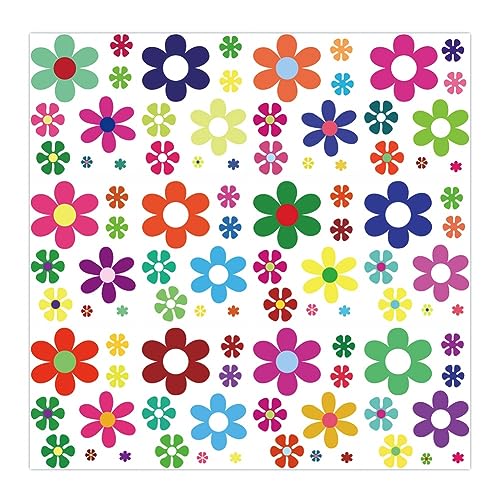 Durratou Pegatinas de pared de girasoles, pequeñas flores de color rosa