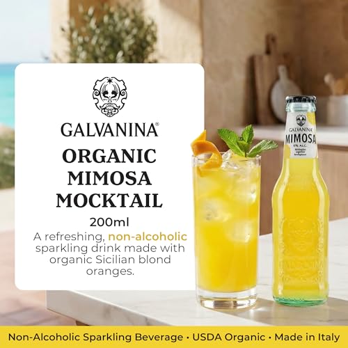GalvaniNon-Alcoholic Natural Cocktail Mimosa 4 Pack Organic 27.2 fl oz (Pack of 6)