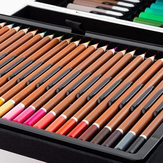 Image of 145 Pieces Art Set for Kids | Drawing & Colouring Kit with Oil Pastels, Watercolors, Color Pencils & Sketch Pens in Carry Case (Unicorn Theme)