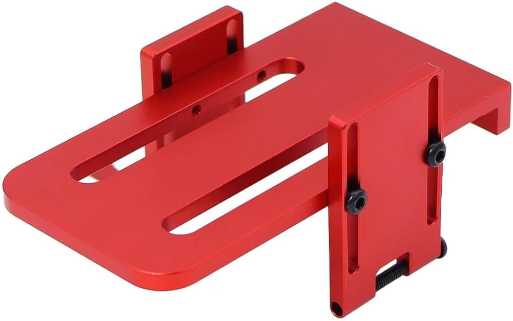 Battery Fixing Bracket for MJX Hyper Go H16BM H16GT H16DR H16PL RC Car, Large Capacity Battery Compartment Bin Fasteners Adjustable Height Up to 45mm RC Upgrades 16140 (Red)