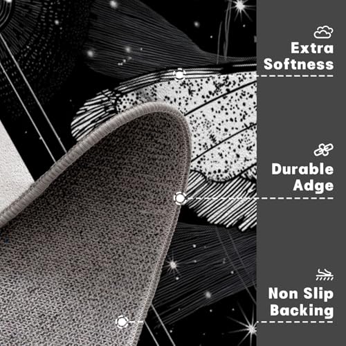 Tapis absorbant plante papillon lavable et antidérapant en microfibres douces - 5