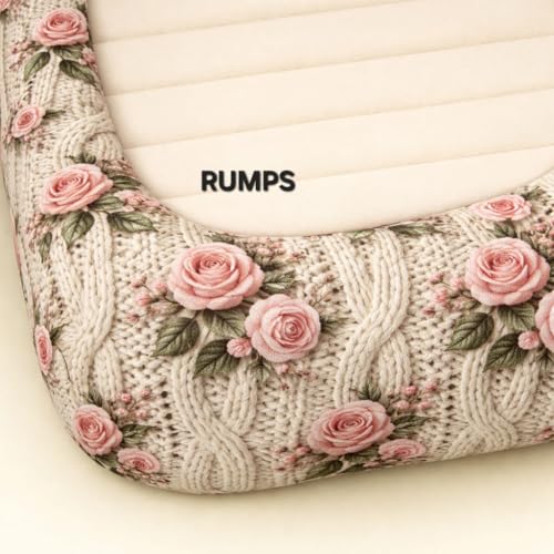 Image of RUMPS 380 TC Premium Heavy Cotton 7D Print Fast Colour Feel Elastic Fitted Floral Bedsheet King Size with 2 Pillow Covers || (NEW Coffer Flower, Fitted Queen-60x78)