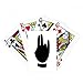 Schwarzes Gesten-Kontur-Muster Poker Spielmagische Karte Fun Brettspiel