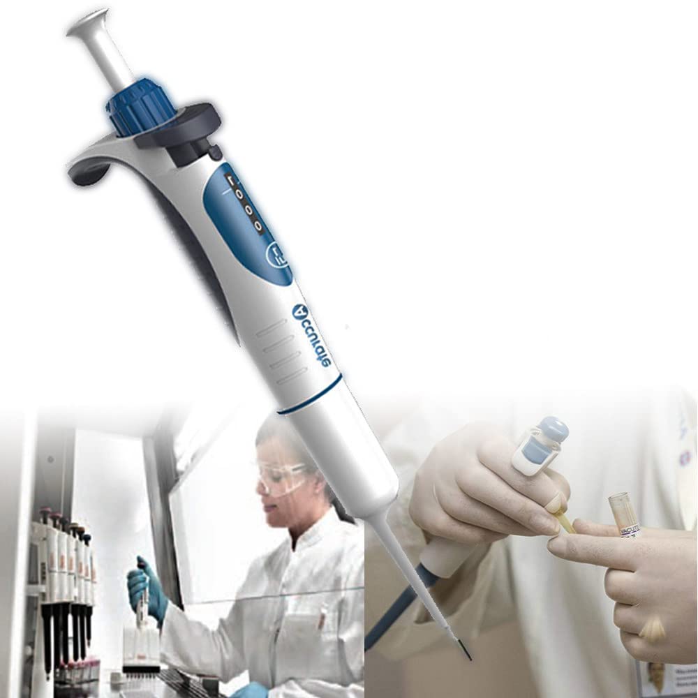Pipetas Monocanal, Pipeta Ajustable 0,1-2,5 Ul Micropipeta Monocanal de Volumen Variable de Alta PrecisióN para Laboratorio,10-100ul