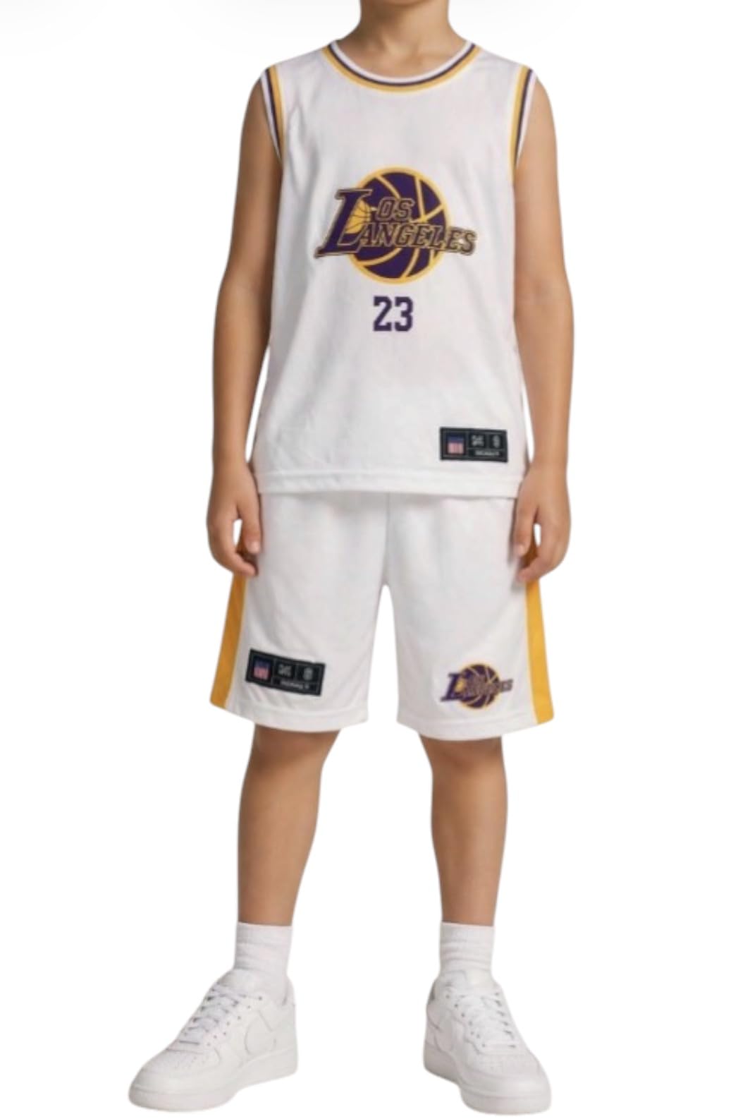 Camiseta Baloncesto 2 Piezas, Equipación Baloncesto Sin Mangas, Camiseta + Pantalones Cortos, Trajes de Baloncesto Niño de 4 a 14 años