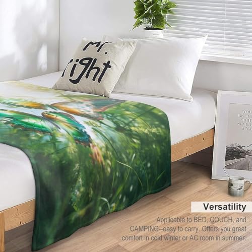 Couverture flanelle douce et chaude plaid imprimé papillon lavable