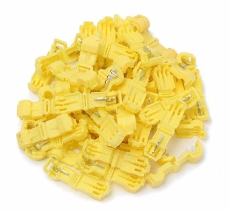 100 Pcs of Yellow 12-10 Gauge T-TAPS Quick Splice Electrical TERMINALS Wiring