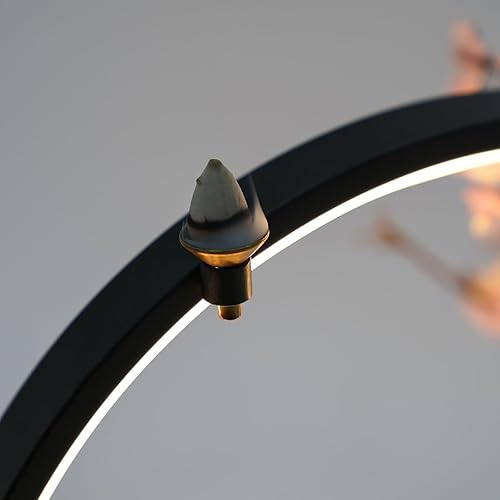 Miniatura 8 de TFCFL Soporte de incienso de reflujo con anillo de luz LED, estilo chino, quemador de incienso de flores, decoración del hogar, adorno de