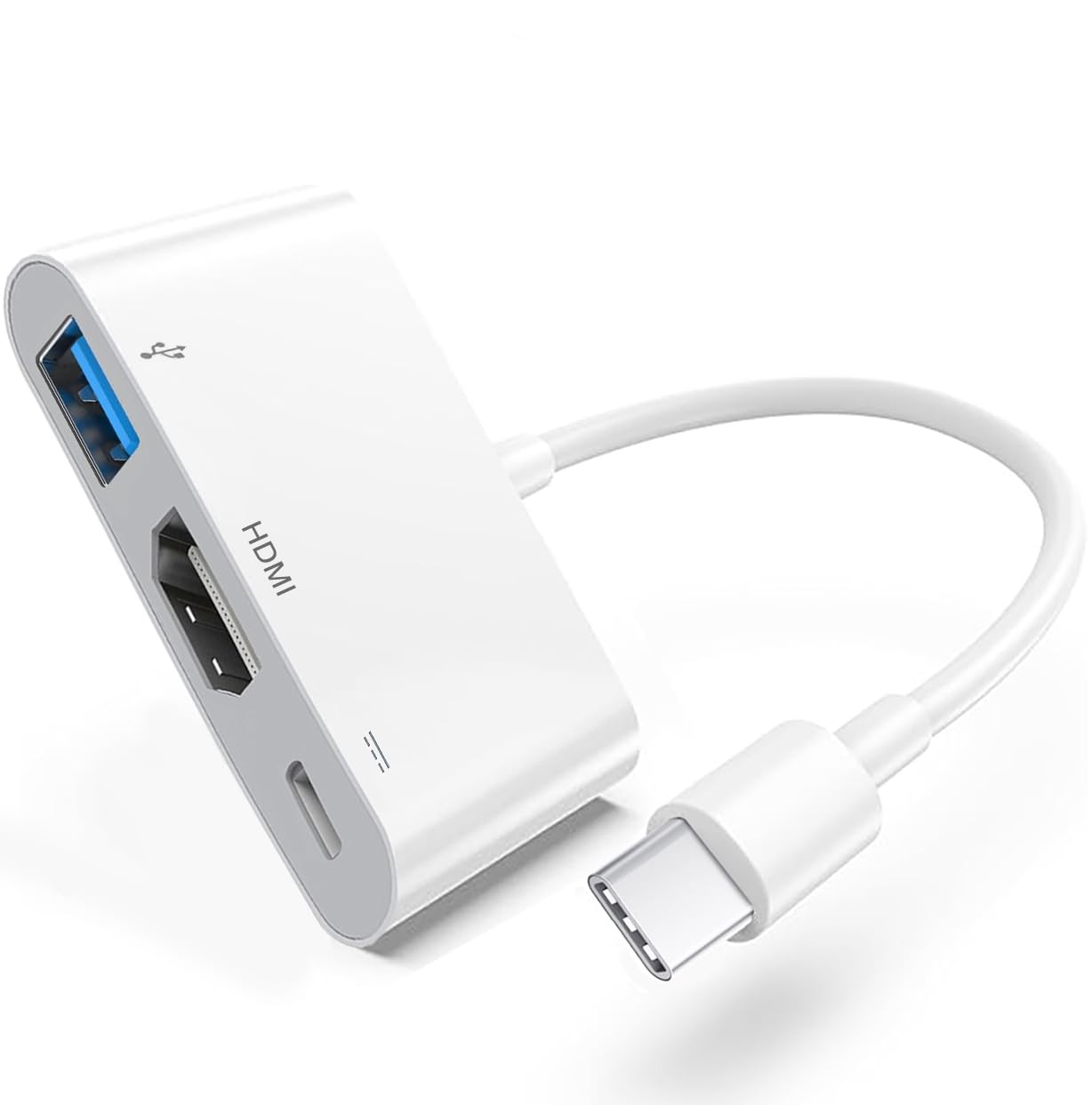 Apple USB-C Digital AV Multiport Adapter with HDMI 8K@60Hz & USB 3.2 & 100W Charging Port for iPhone 15/16/17, MFi Certified Type-C HDMI Converter for MacBook Pro/Air, iPad Pro, iMac and More (White)