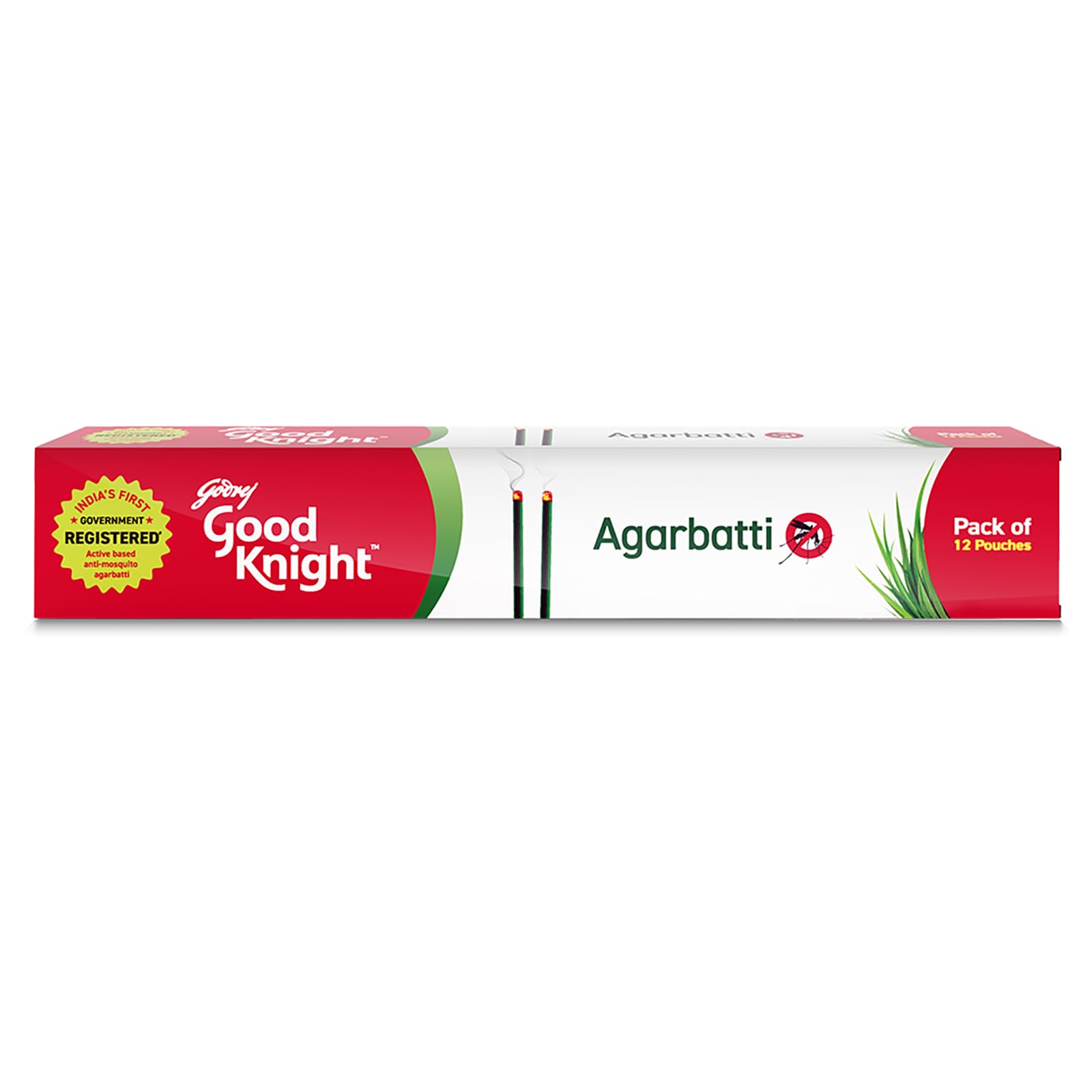 Good Knight Goodknight Anti-Mosquito Agarbatti | India'S First Government Registered Active Based Anti-Mosquito Agarbatti (Pack Of 12 Pouches) | Pack Of 10 Sticks Per Pouch