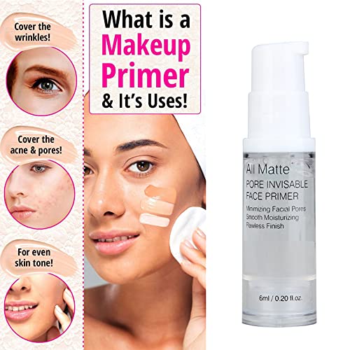 5PCS Liquid Foundation Set Matte Liquid Full Coverage Foundation with Face Primer Foundation Brush Makeup Sponge Makeup Set (# 104)