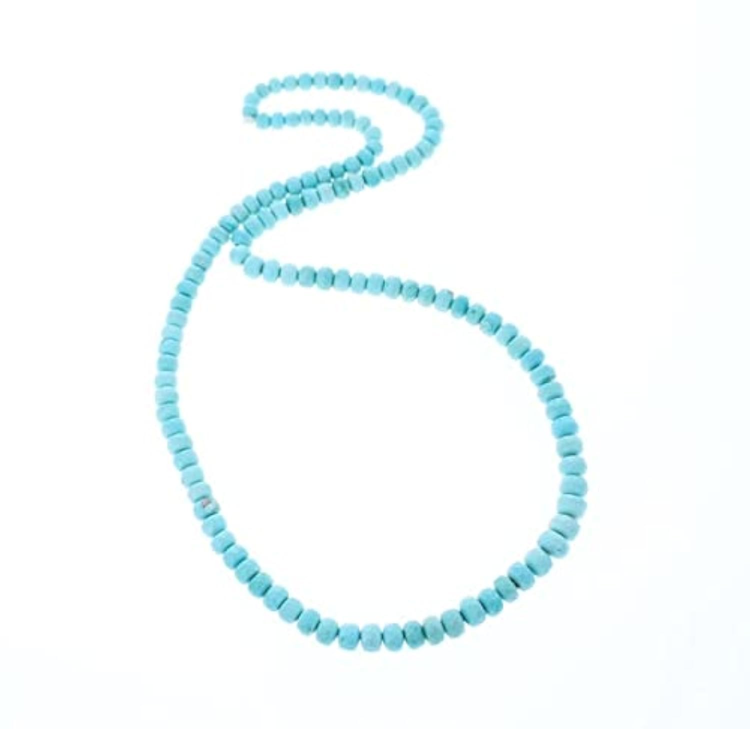 Turquoise Sleeping Beauty en perles tonneau facettées LKBEADS pour sublimer un style bohème chic