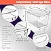 ClearSpace Plastic Pantry Organization and Storage Bins with Lids – Perfect Kitchen Organization or Kitchen Storage – Fridge Organizer, Refrigerator Organizer Bins, Cabinet Organizers