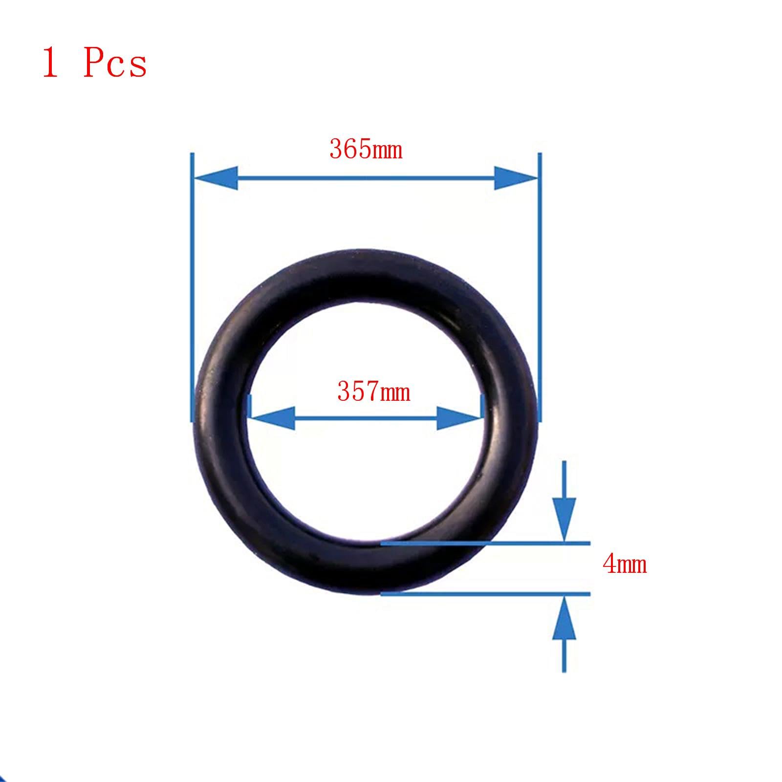 Equipo del Anillo o, 1 Uds Juntas tóricas de Caucho nitrilo, 372mm x 380mm 4mm, OD, ID, Ancho, Negro(357mm x 365mm x 4mm)
