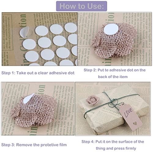 Jffx 200 Pcs Double Sided Adhesive Dots, Removable Clear Glue Points Dots, No Trace Round Sticky Putty For Balloons Craft Diy Art Office Supply Festival Decor Wall Hanging (10Mm) #TOP4