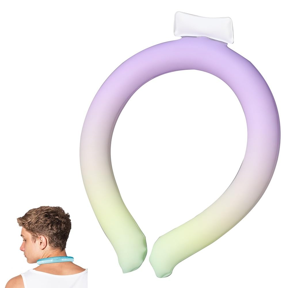 LexTex Ice Cooling Neck Ring, Wearable Neck Ice Ring, Portable Hanging Neck Cooler, Reusable Summer Cool Body Cooler Tube Below 28 ℃ for Outdoor Sports, Indoor Cooling and Heat Dissipation(A3)