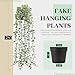 Der Rose 1Pcs Fake Plants Hanging Artificial Potted Faux Eucalyptus Plants for Modern Boho Farmhouse Bathroom Office Desk Wall Book Shelf Living Room Aesthetic Decor Indoor