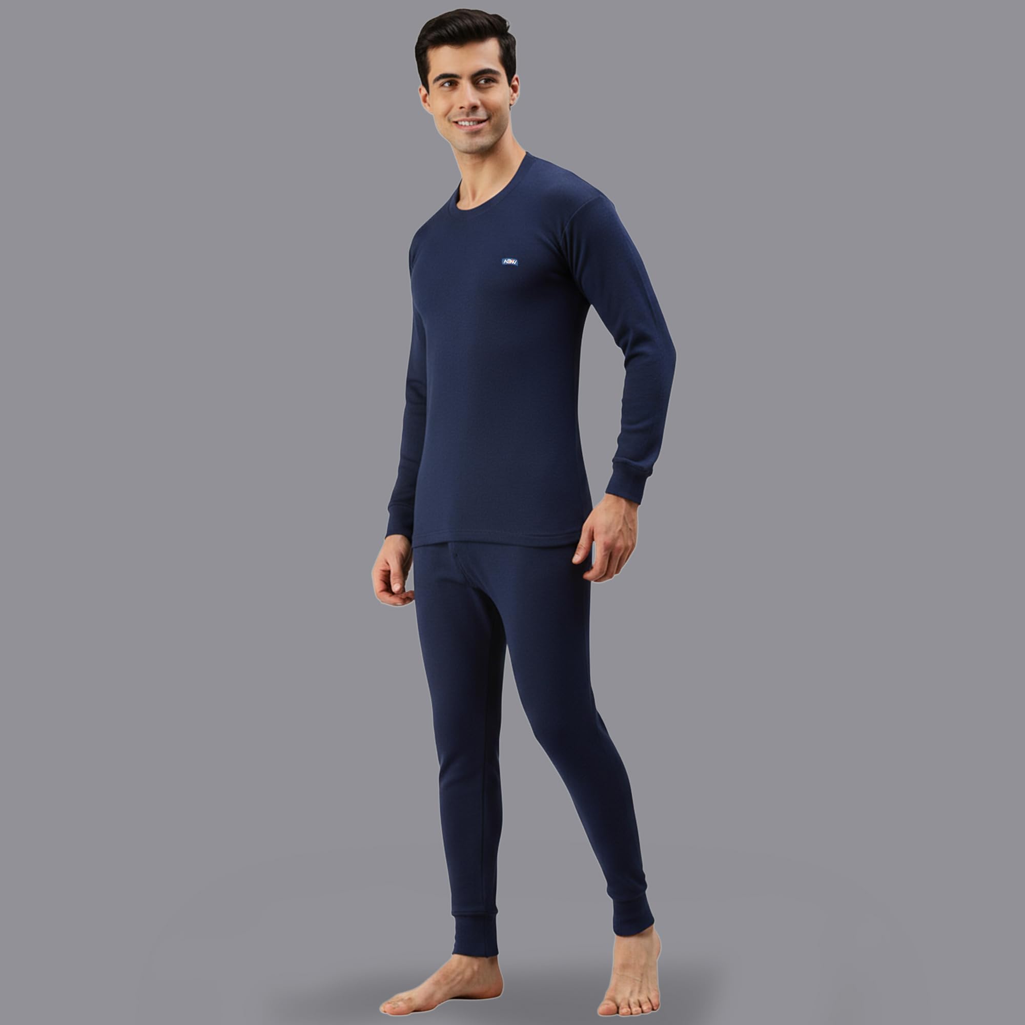 Amul Comfy Men's Kashmira Round Neck Full sleeve Top|Super Combed Cotton Rich Regular Fit Body Warmer Thermal Top | Soft, Breathable & Naturally Insulated Winter Thermal undershirt Top 3