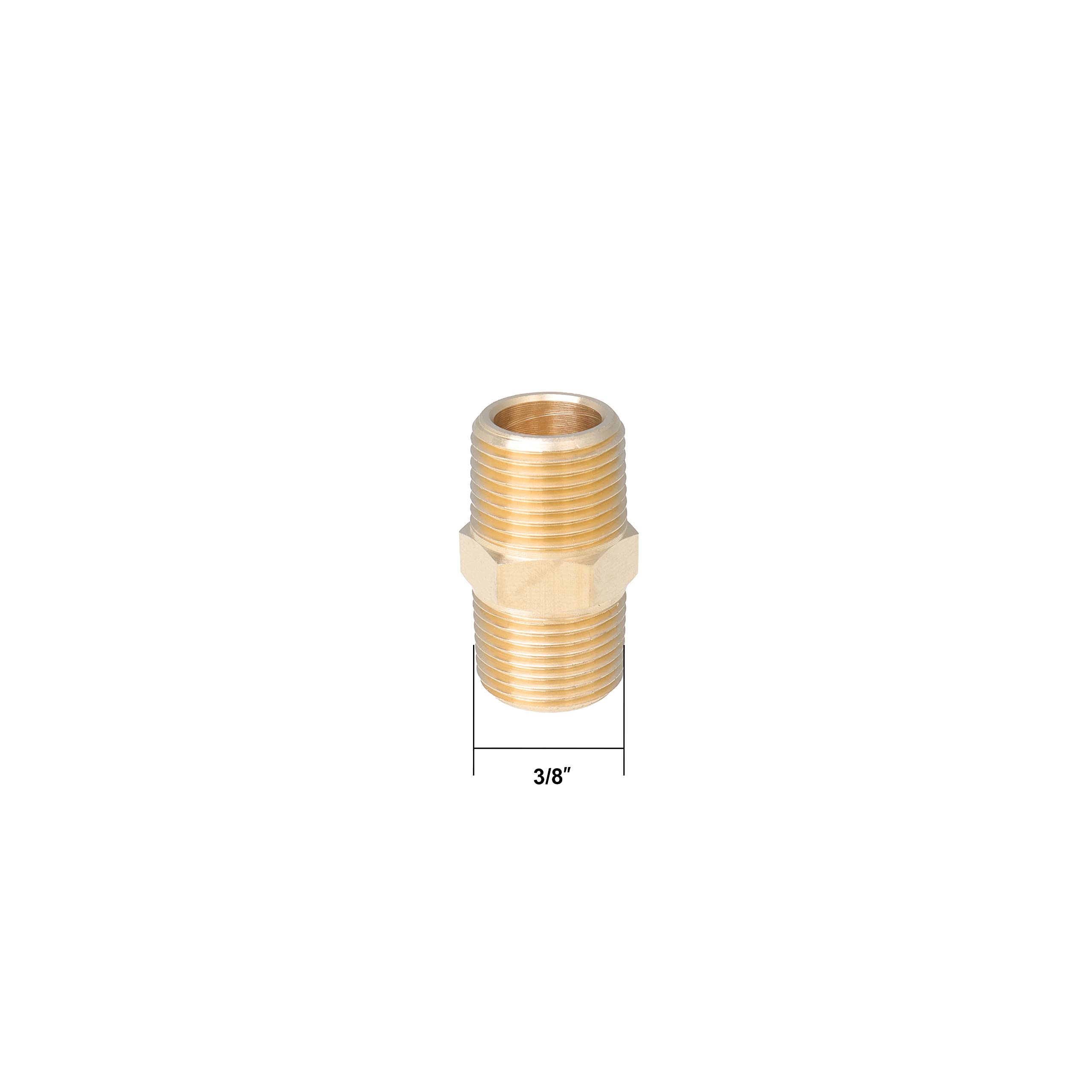 LTWFITTING Kit d'assortiment de 37 raccords hexagonaux en laiton BSPT mâle 1/8" 1/2" 3/4"