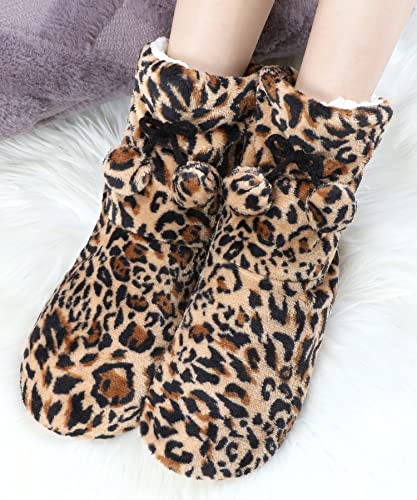 Panda Bros Women's Slipper Sock Indoor Super Soft Warm Fuzzy Lined Booties Slippers, Winter Fluffy House Socks with Grippers2