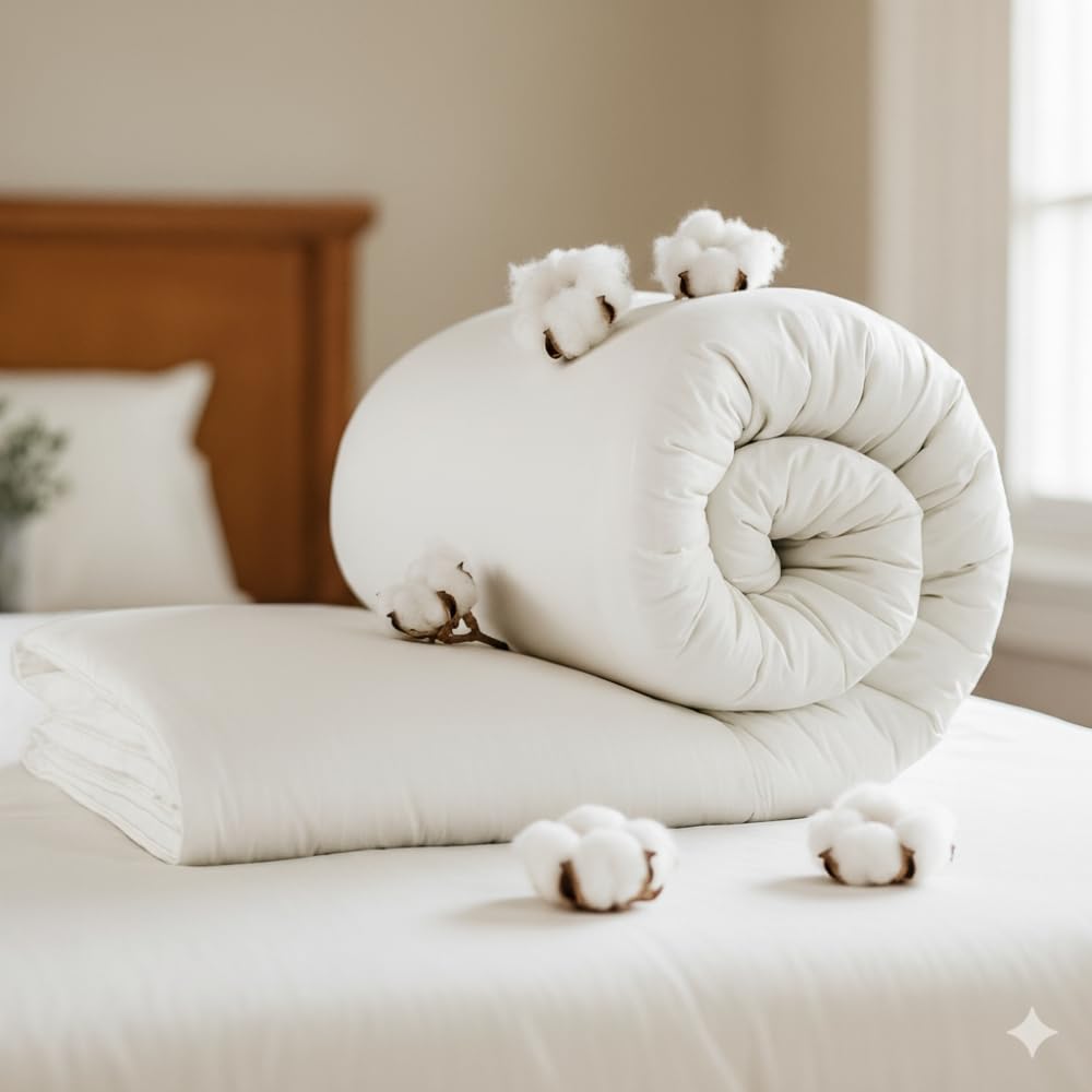 Opulent Home 4.5 Tog King Duvet 230 x 220cm – Lightweight Summer 100% Cotton Duvet, Breathable Anti-Allergy Hypoallergenic Hollowfibre Quilt | UK Made